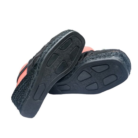 GUESS Black Embroidered Mesh Open Heel Stretchy Slingback Espadrilles Sz 7 NEW - Picture 5 of 6